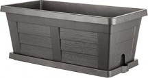 Bama 31181 Fioriera Effetto Legno cm 80x40x34h Antracite