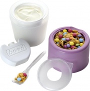 Bama 47500 Portayogurt Yo Kit Porta Yogurt con Cucchiaio 9x14 cm