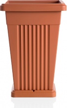 Bama BM16231906 Vaso Piramide con Sottovaso Terracotta