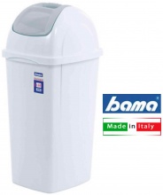 Bama BM40083 Pattumiera Bidoni Rifiuti Basculante Europa lt 65 Bianco