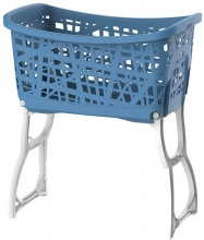 Bama BM70165 Cesta Bucato Stand Up 44 L cm 60.5x39.5x68.5h colore Blu e Bianco