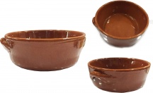 Barone Ceramica BR051 Tegamini Alti in Terracotta Adatto per Forno 6 Pezzi 14x6 cm
