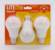 Beghelli 58014BL Lampadina LED Risparmio Energetico E27 13 W 3 pz  LiteLED.6