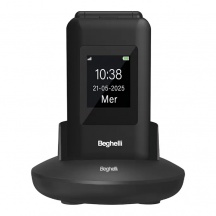 Beghelli 9141 SLV41 Telefono Cellulare per Anziani 2.8" 1400 mAh Tasti Grandi Nero
