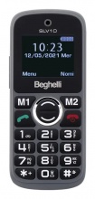 Beghelli 9143 SLV10 Telefono per Anziani 1.77" Doppia SIM con Tasti Grandi Nero