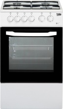 Beko CSS42014FW Cucina a Gas 4 Fuochi Forno Elettrico con Grill LxP 50x50 cm