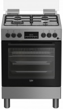 Beko FBE62310GX Cucina a Gas 4 Fuochi Forno Elettrico Ventilato 60x60 cm Inox