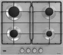 Beko HIAG64224SXE Piano Cottura 4 Fuochi a Gas 60 cm in Acciaio Inox Opaco