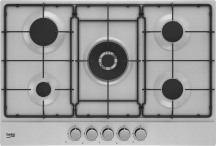 Beko HIAW75224SXE Piano Cottura 5 Fuochi a Gas 75 cm in Acciaio Inox Opaco