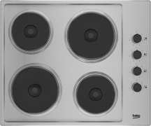 Beko HIGE64100X Piano Cottura 4 Fuochi Elettrico 61 cm in Piastra Sigillata Inox