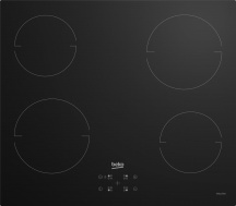 Beko HII64401QT Piano Cottura 4 Fuochi Induzione Larghezza 59 cm in Vetro Nero