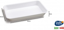 Belli E Forti L0064 Vassoio Vaschetta Catering cm 35x25x8h Bianco