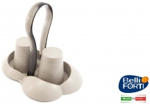 Belli E Forti L05022 Portabicchieri Gaia Piu Tortora