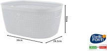 Belli E Forti L30303 Cesta Intreccio M cm 28.5x38x18h Bianco