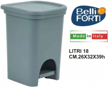 Belli E Forti L32307 Pattumiera a Pedale Colors Line litri 18 Grigio