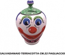 Benegiamo BENE232PA Salvadanaio Terracotta cm 22 Pagliaccio