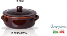 Benegiamo NE817 Casseruola Terracotta cm 28 Familia