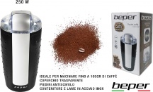 Beper 581 Macinacaff� elettrico 100 gr 250 Watt Lame in acciaio Nero