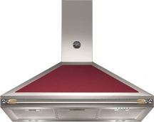 Bertazzoni K100HERVIA Cappa Cucina Aspirante a Parete 100 cm Classe A InoxRosso