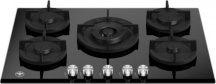La Germania P755CLAGGN Piano Cottura 5 Fuochi a Gas Larghezza 75 cm Vetro Nero