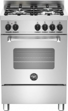 Bertazzoni MAS604MFESXE Cucina a Gas 4 Fuochi Forno Elettrico Ventilato 60x60 Classe A Inox
