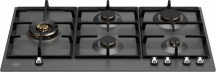 Bertazzoni P905LHERNE Piano Cottura 5 Fuochi a Gas 90 cm Nero  Heritage