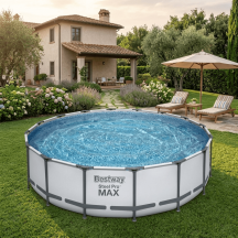Bestway 5612Z Piscina Fuoriterra Rotonda Fuori Terra 488x122h  Steel Pro MAX