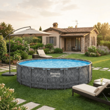 Bestway 561KC Piscina Fuori Terra con Telaio 549x549x132 con Pompa Filtro  APX365
