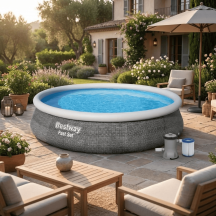 Bestway 57376 Piscina Fuori Terra Autoportante Gonfiabile 7340 L 396 cm Grigio