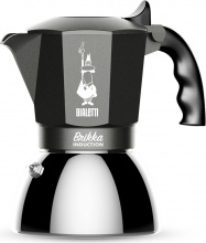 Bialetti 0007317 Caffettiera Manuale Moka Nero Inox Brikka Induction