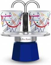 Bialetti 1407 Moka Manuale 2 Tazze 2 Bicchierini Mini Express Kandisky