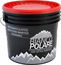 Bianco Polare A-009 Vernice Acrilica Per Tetti Kg. 20 Colore Rosso