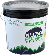 Bianco Polare A-274 Pittura Al Quarzo Acrilico Antimuffa Lt 14