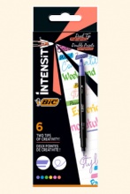 Bic 503828 Intensity Dual Tip evidenziatore 6 pz Punta sottilesmussata