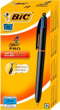 Bic 902129 Penna a sfera Nero Blu Verde Rosso Medio 12 pezzi