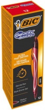 Bic 949874 Gel-ocity Quick Dry Rosso Penna a sfera retrattile a clip Medio 12 pz