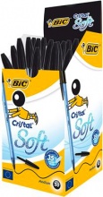 Bic 951433 Cristal Soft Nero Penna a sfera Medio 50 pezzi