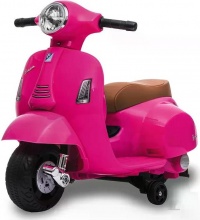 Biemme Bcs 1002 RS Moto Elettrica per Bambini 18+ Mesi Vespa Piaggio 6V Rosa