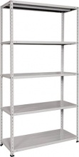 Bizzotto B200G Scaffale Metallo Scaffalatura 5 ripiani cm. 100X40X188 h Grigio