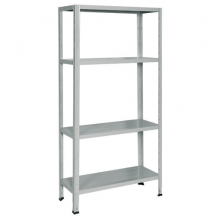 Bizzotto E550G Scaffale Metallo Scaffalatura 4 ripiani cm. 75x30x150 h Grigio