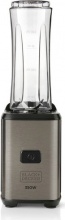Black & Decker BXJBA350E Frullatore con Bicchiere 350 Watt 2 x 600 ml Nero e Acciaio