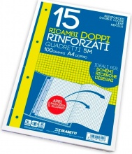 Blasetti 6424 Ricambi Rinf Doppi A4 5M 15 Fogli 100Gr