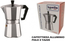 Borella BOR1678 Caffettiera Polo 3 Tazze