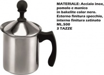Borella BOR2034 Cappuccinatore Inox 3 Tazze
