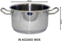 Borella R1292 Casseruola Induzione in Acciaio Inox cm 18 Veronica