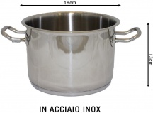 Borella R1364 Pentola a Induzione in Acciaio Inox cm 18 Veronica