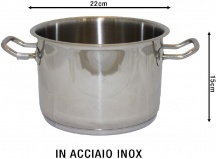 Borella R1366 Pentola a Induzione in Acciaio Inox cm 22 Veronica