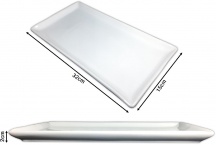 Borella R23778 Piatto Rettangolare Kent cm 32x15 Bianco