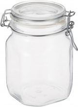 Bormioli Rocco BO063790 Vaso Vetro Fido cl 100 (lt 1) Ermetico Trasparente