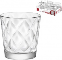 Bormioli Rocco 128756VNA021990 Vassoio 6 Bicchieri Vetro Kaleido Acqua cl24